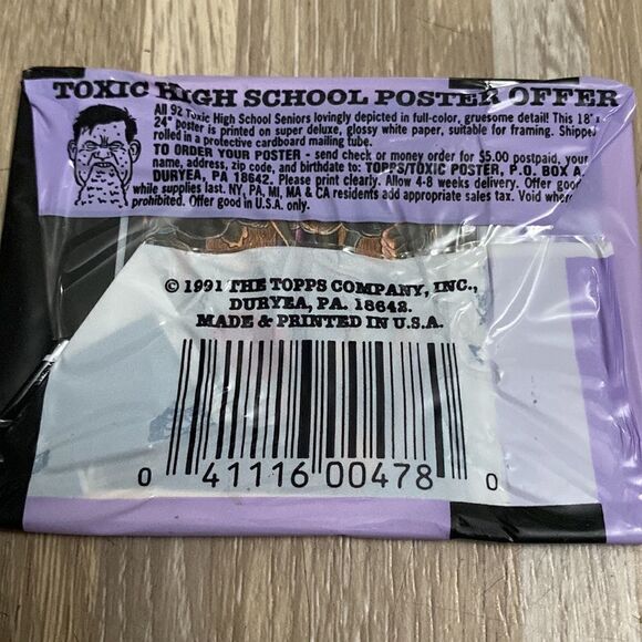 Vintage stickers Toxic High School 90s Topps Sticker Trading Cards Monster high - Picture 2 of 4